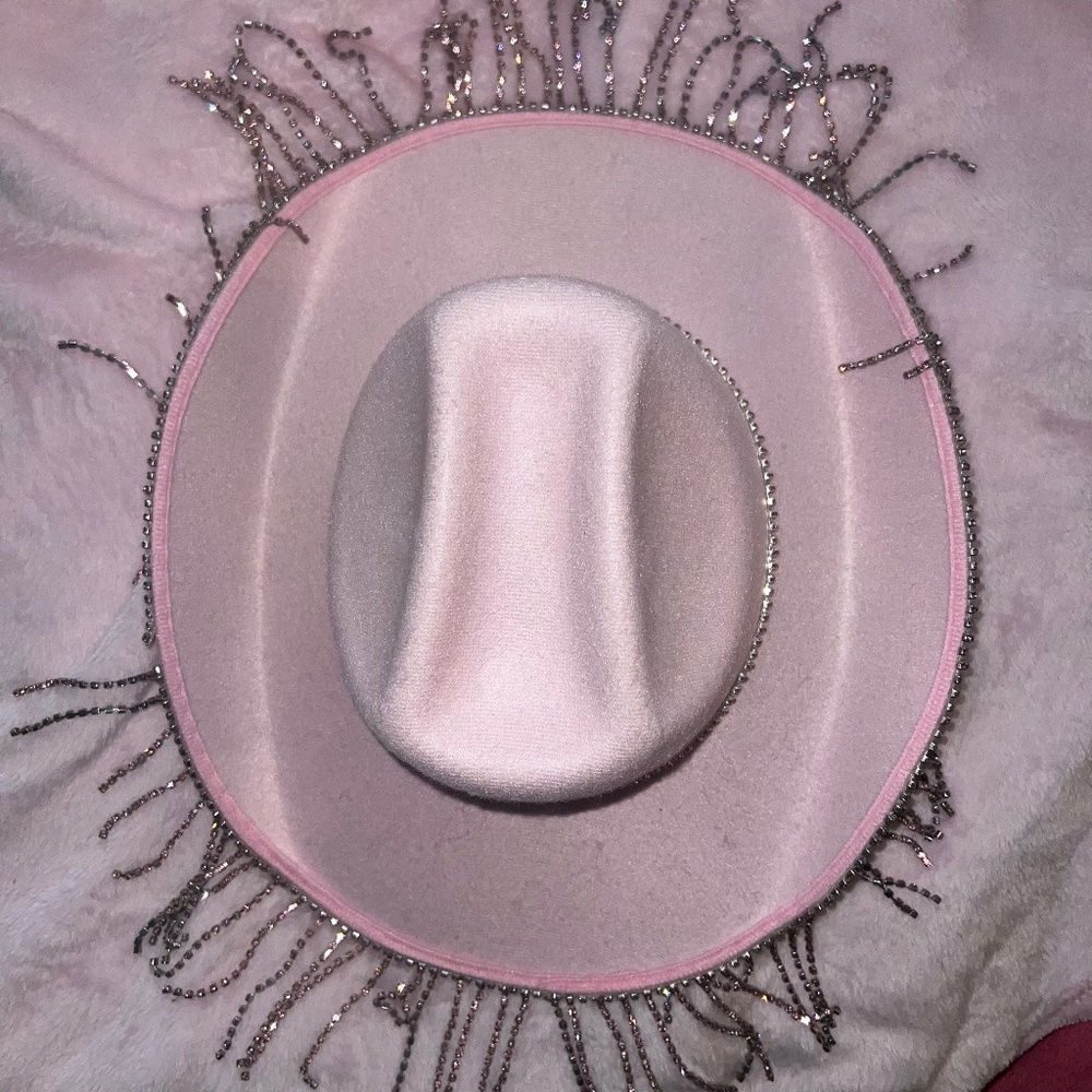 Pink Tassle Cowgirl Party Hat